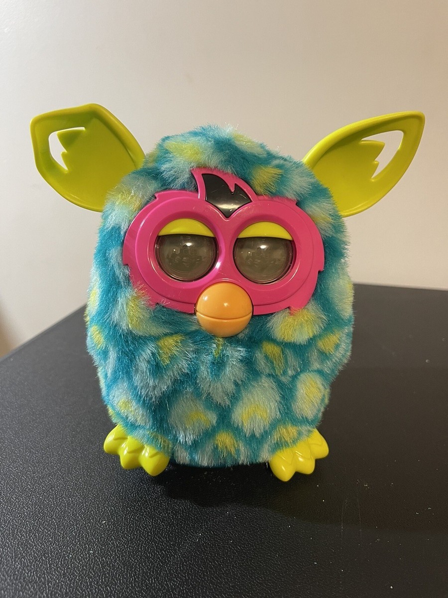 Furby Boom Peacock Turquoise Teal Pink Green 2012 Hasbro TESTED