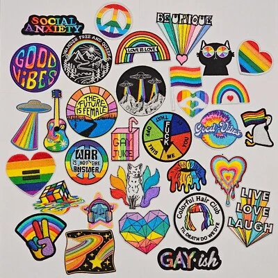 K&M Flicken zum Aufbügeln Bügelflicken Aufbügler Homosexuelle Patches Aufbügelflicke