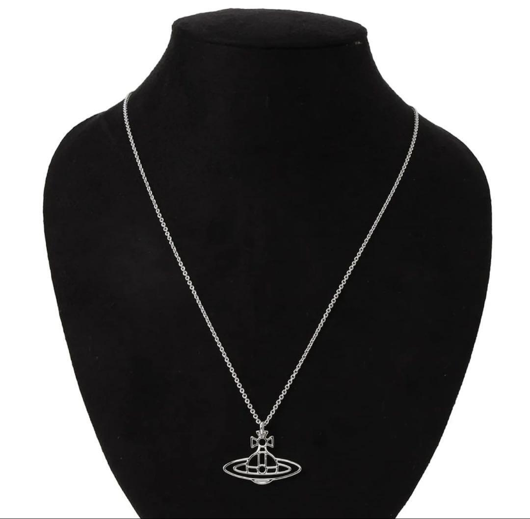 Vivienne Westwood Thin Lines Flat Orb Necklace, Unique Vivienne Westwood Thin Lines Flat Orb Necklace, Unique