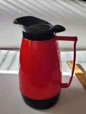 vintage Thermo-Serv flip top server / pitcher - red by Service Ideas