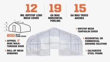 Greenhouse grow tent 20' x 40' x 10' FREE  FREIGHT SHIPPING