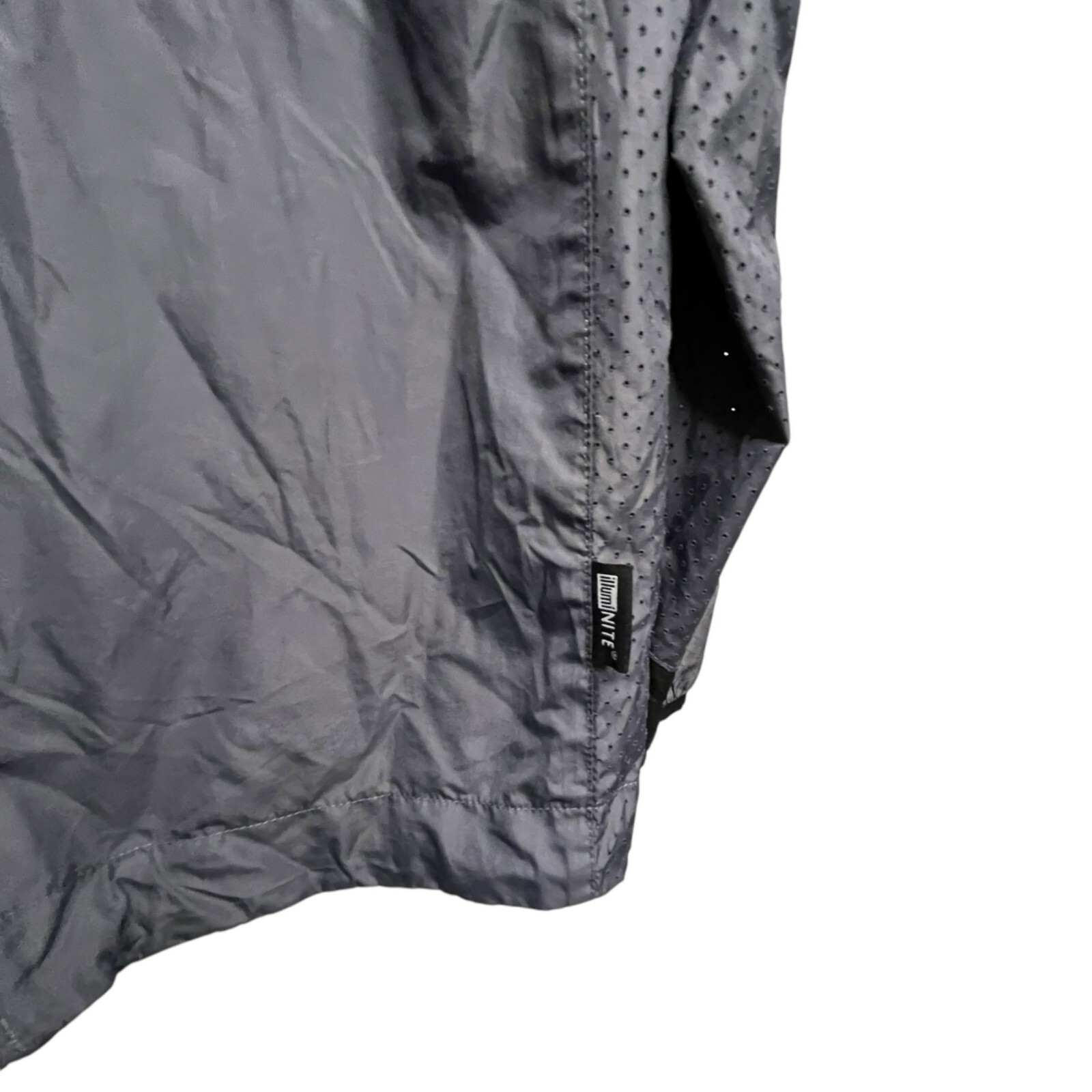 IllumiNite Mens Reflective Jacket Cycling Vented Jacket L Gray Zipper