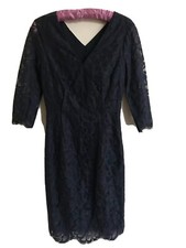 Jigsaw Blue Lace Dress Size UK 6