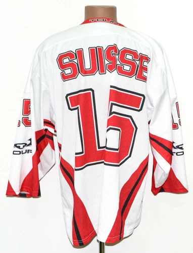 SWITZERLAND NATIONAL TEAM ICE HOCKEY SHIRT JERSEY TFS SIZE XL ADULT #15