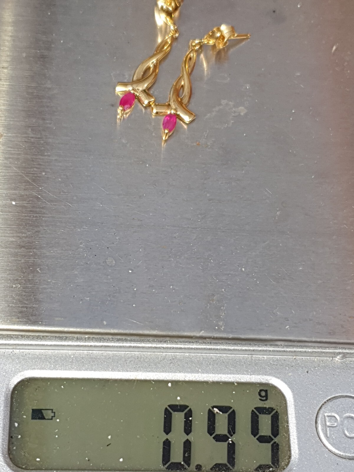 0.30ct Natural Pink Ruby Dangle Drop Earrings 9ct… - image 7