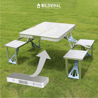 Camping-Tisch FüR 4 Personen | Outdoor Tisch Garnitur | Klappbarer Gartentisch