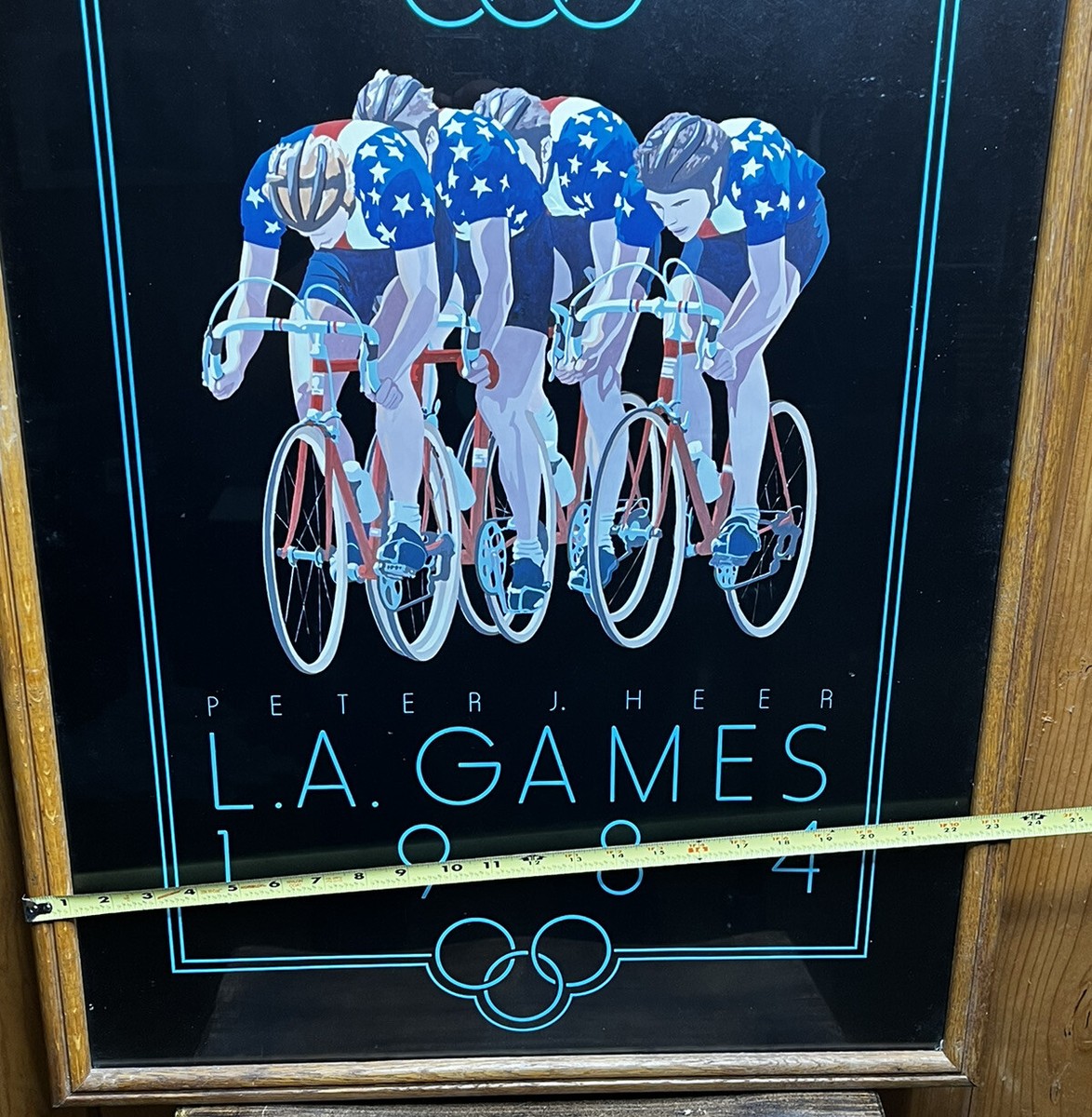 CENTENNIAL OLYMPIC GAMES ポスター　　中古 original 1984 Los Angeles LA Olympic Games 22x34 Cycling