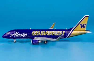 1:200 GeminiJets Alaska Airlines Embraer ERJ-175LR Airplane Diecast Plane Model