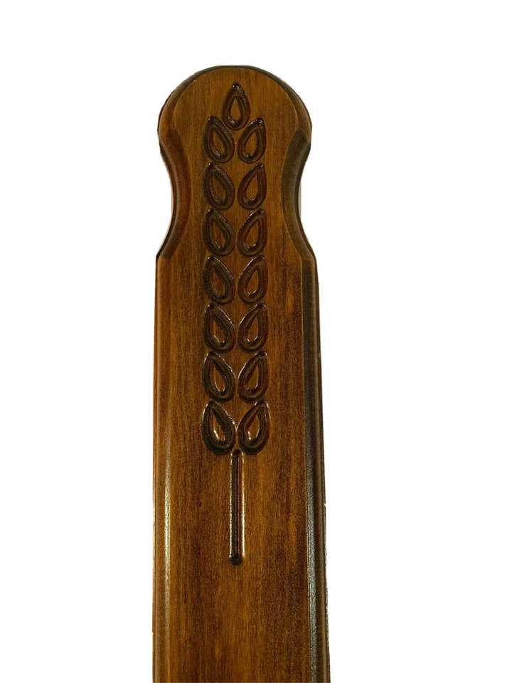 Wood Sconces 18" Brown Wall Candle Holders With Leaf Flower Fern Etched Design  - Image 2 of 4
