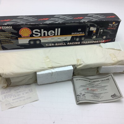 CORGI 1:64 Diecast Shell Racing Transporter Limited Edition with Certificate NOS
