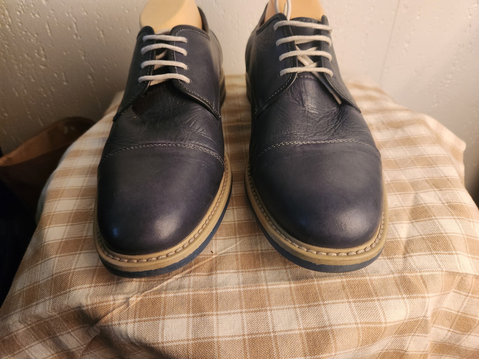 SAOLA Joseph Abboud Collection Uomo 10 Pelle Grigio Punta Alare Suola Gomma Oxford #16