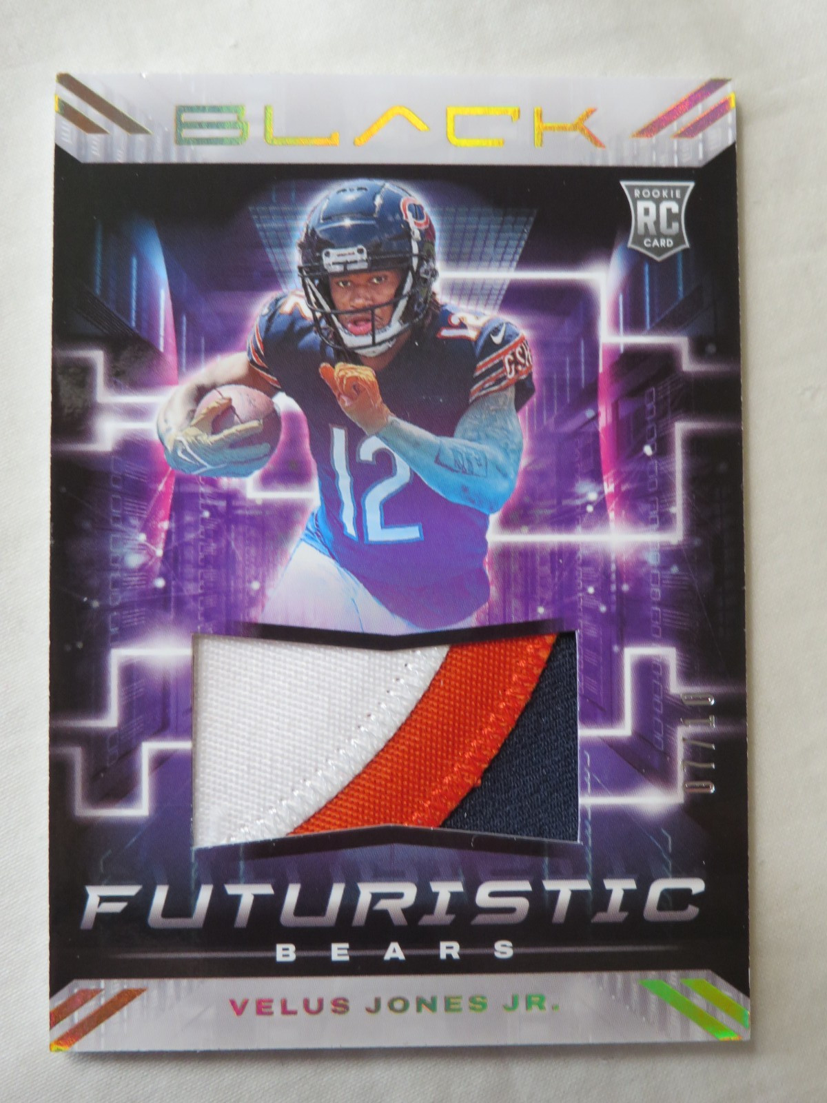 Velus Jones Jr. Panini Black Futuristic Memorabilia #FUTVJO Base