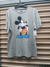 Disney Pride Mickey Mouse Grey Tshirt Adult Size Large NWT