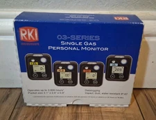 RKI Instruments 03 Series O2 Single Gas Personal Detector Monitor In Box 72-0010