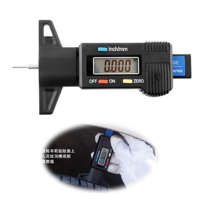 Digital Tyre Tire Veins Tread Depth Deep Gauge Caliper 0~25mm (0~1inch) #md