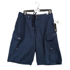 NWT Quiksilver Manic Men's 28x10 Board Shorts Navy Pockets Surfer Swim Trunks