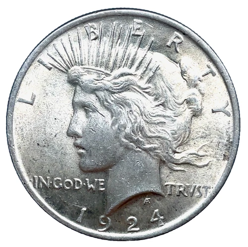 1924 Peace Dollar  Bu-Unc. 90% Silver $1 U.S Coin #173