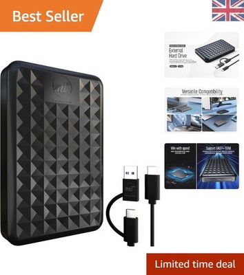 High-Speed 1TB Externe Festplatte - Dual Connectivity für PC, Mac und Spielekonsolen