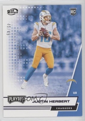 2020 Panini Playoff Rookies 2nd Down 45/49 Justin Herbert #203 Rookie RC 8sr