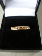 18CT GOLD DIAMOND WEDDING / ETERNITY / DRESS RING MADE BY B & N IN UK BRAND NEW