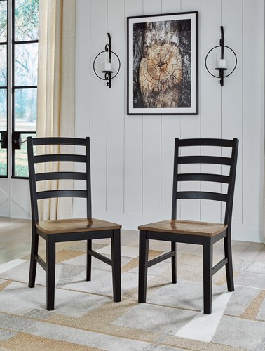 Signature Design by Ashley Wildenauer Rustic Armless Dining Chair, Set of 2, ... - Picture 2 of 12
