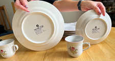 Newcor Isabella Floral Ceramic Dinner Set Plates & Mugs Microwave Safe