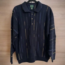 Vintage Scandia Woods Navy Pullover Sweater Large 