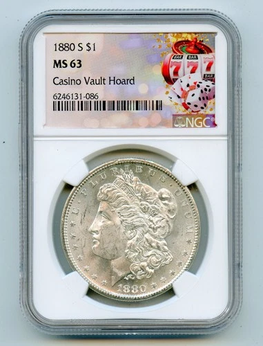 1880-S Morgan Silver Dollar $1 NGC MS63 Casino Vault Hoard - Multiple Available