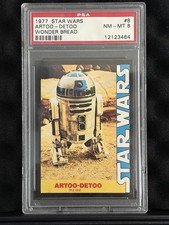 1977 STAR WARS WONDER BREAD #8 R2D2 ARTOO-DETOO PSA 8