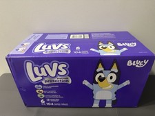 Luvs Diapers Size 6, Bluey Platinum Protection Disposable Baby 104 Count - New