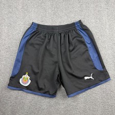 Pantalones Cortos de Fútbol Puma Chivas de Guadalajara Para Hombre Negro Azul CD Guadalajara Entrenamiento