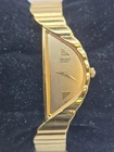 Vintage Seiko Rivoli "Half Moon" 15mm Gold Dial Womens Wristwatch 1F20-5D59