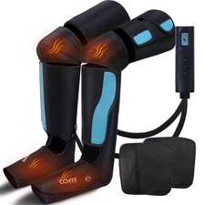 Leg Compression Massager with Heat,3-in-1 Leg Massager for Circulation,Air Co...