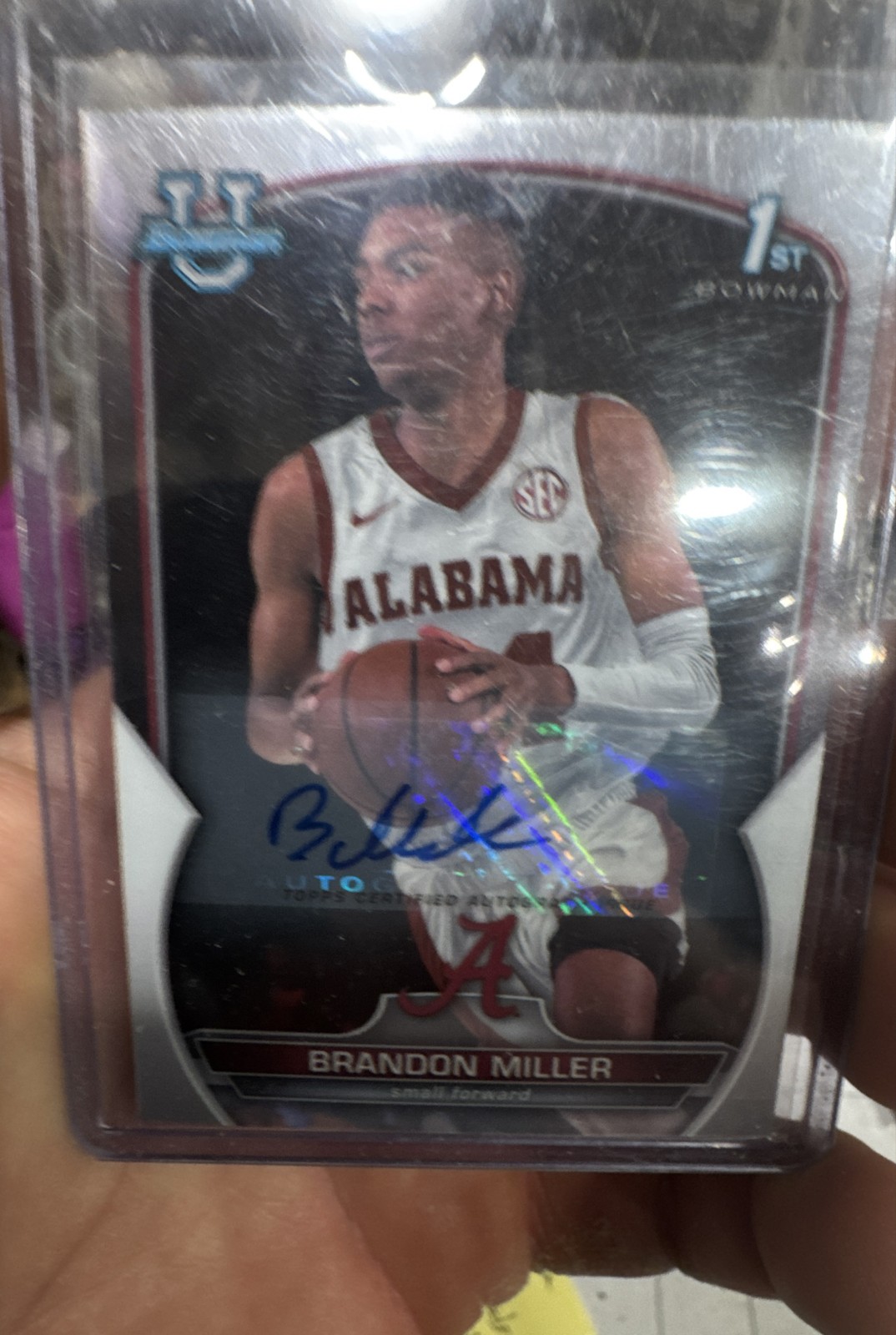 2022-23 Bowman University Chrome - Chrome Prospect Autographs Brandon Miller #80