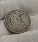 1860 US Seated Liberty Half 50c VG+ (Cleaned)