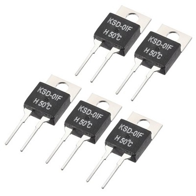 5Pcs KSD-01F Thermostat Temperature Controller 50  NO Normal Open