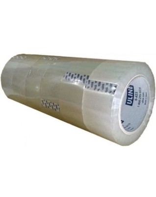 (6) ULINE S-423 2'' x 110yds 2mil PACKING / SHIPPING TAPE ROLLS  ~FREE SHIPPING~