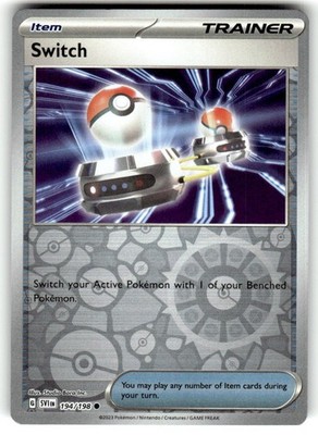 Reverse Holo Switch 194/198 Common Scarlet & Violet Pokemon NM