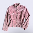 Antonio Melani Pink Velvet Hussar Blazer Silk Buttons Napoleonic Style Fitted