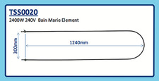 2400W 240V BAIN MARIE ELEMENT TSS0020