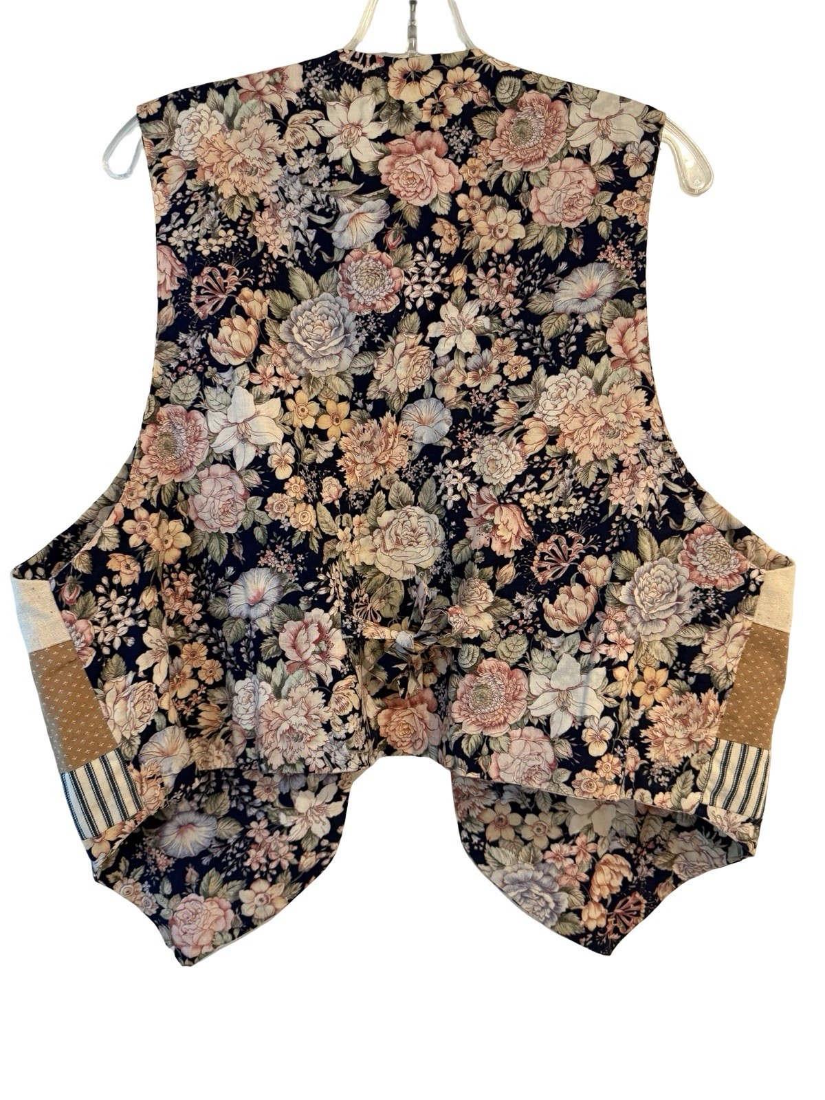 Vintage Handmade Patchwork Vest Reversible Cottag… - image 2