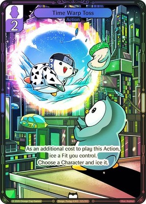 Vibes TCG  FISH FOIL  Time Warp Toss  - Birb & Pengu Card # 125