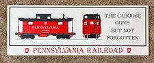 RARE VTG Pennsylvania Railroad "Caboose Gone But Not Forgotten" bumper sticker