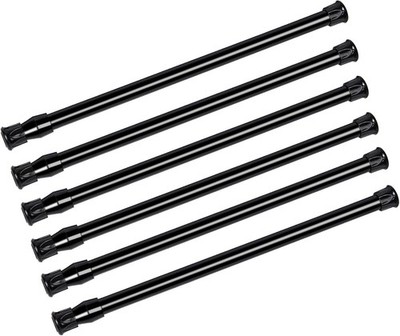 Cupboard Bars Tension Rods, 6 Pack Spring Loaded Curtain Rods 12 to 20 Inches
