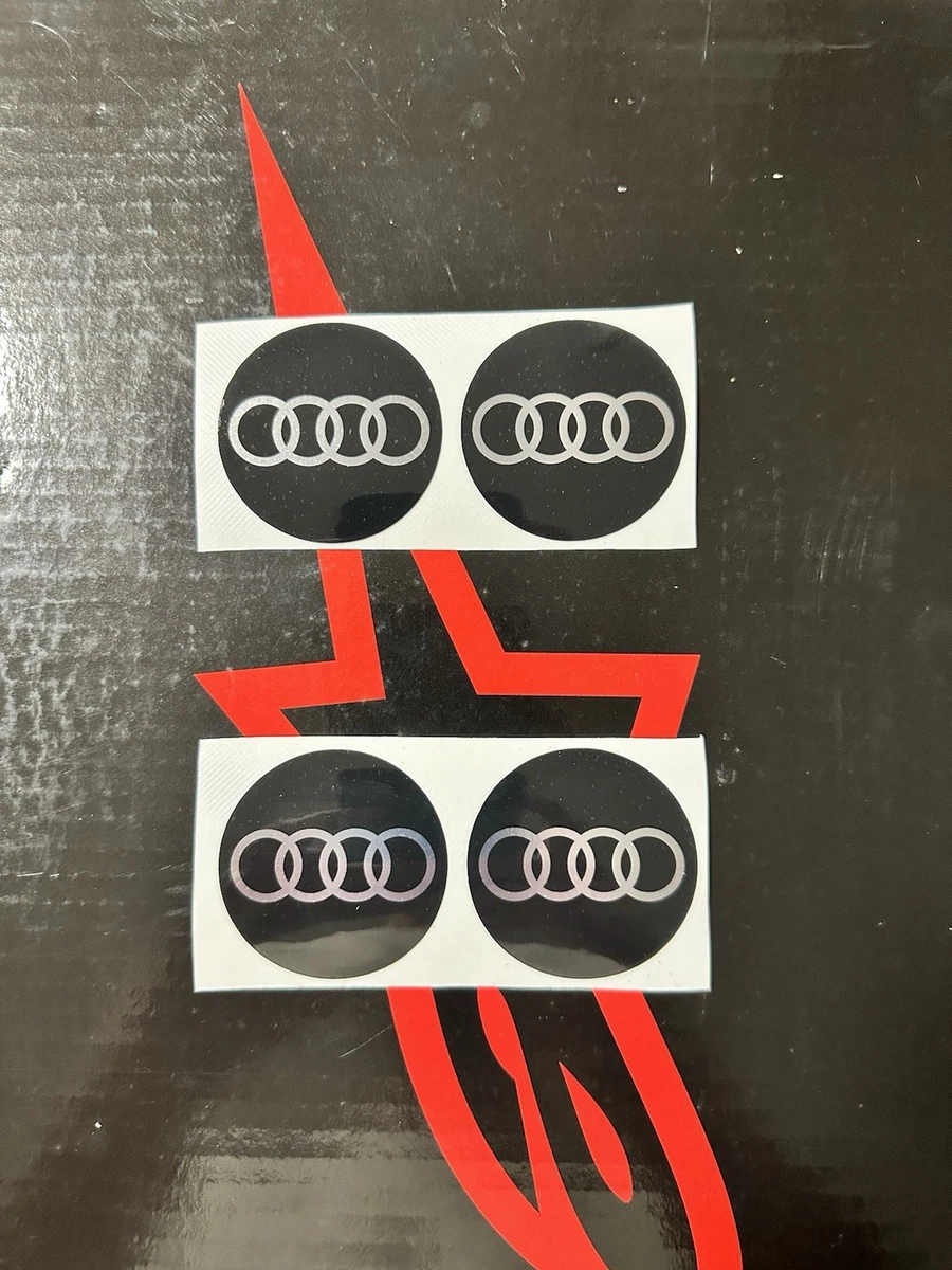 2 Adesivi Sportivi Per Audi In Argento - Logo Quattro, Scritta S Line E Decoro RS - Fiancata Destra E Sinistra