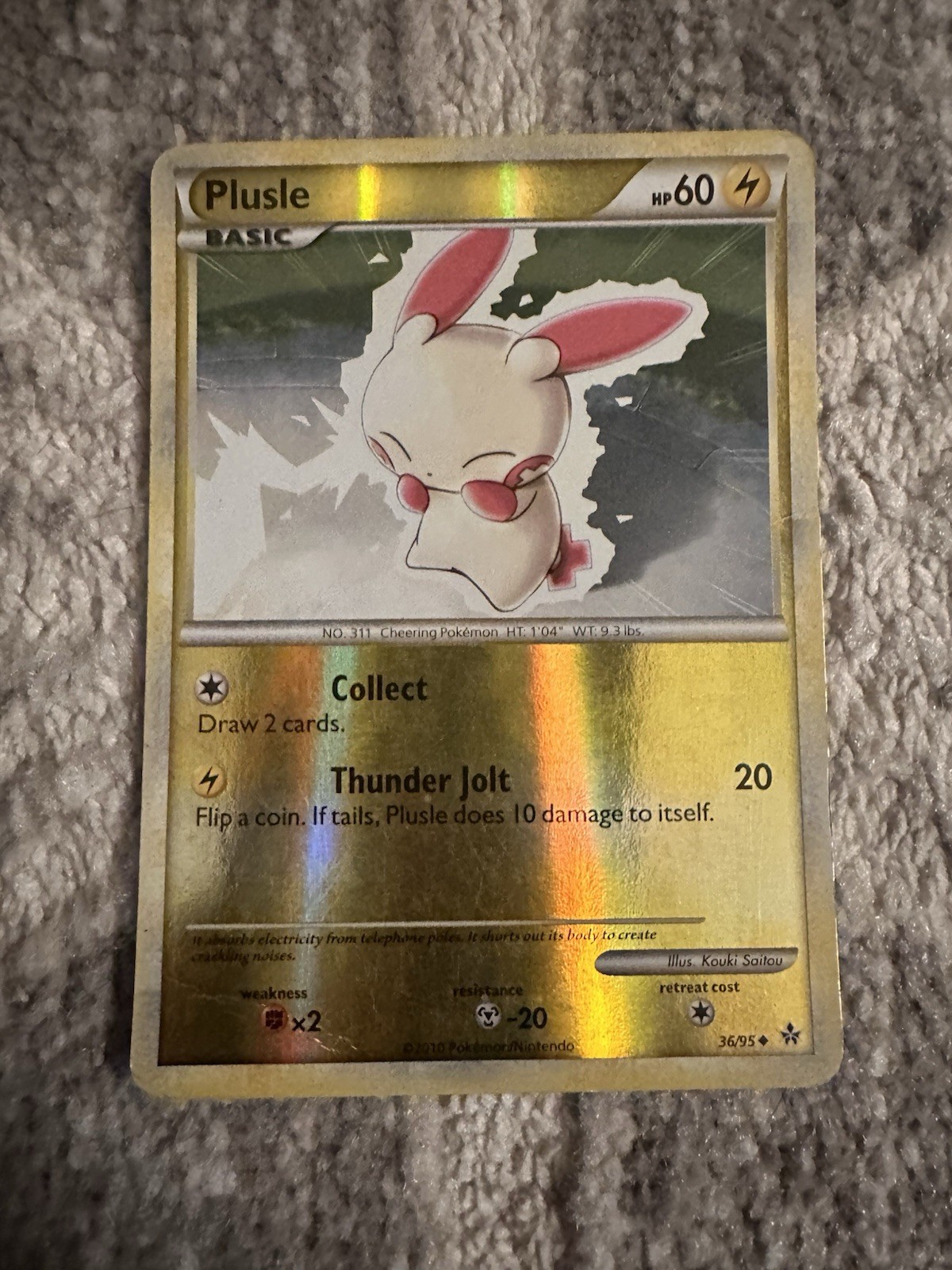 Pokemon Plusle 2010 36/95 Unleashed Reverse Holo