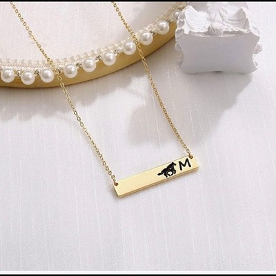 Monooc ''M'' Horse Good Luck Girls/ Woman's Necklace