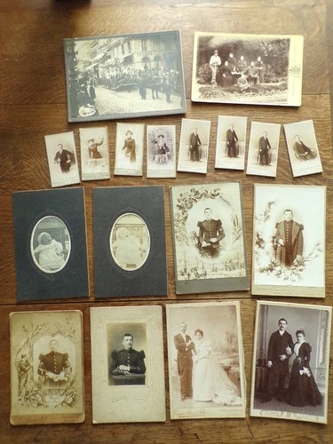 JOLI  LOT  D ' ANCIENNES  PHOTOGRAPHIES  -  MILITAIRES , FAMILLE , FETES  etc...