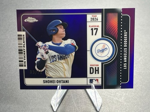 2026 Topps Chrome Shohei Ohtani Big Ticket Player BTP-3 Purple /75 Dodgers