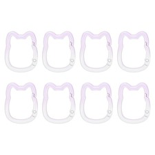 Spring Snap Hook, 8 Pcs Cute Cat Shape Keychain Clips, Gradient Purple